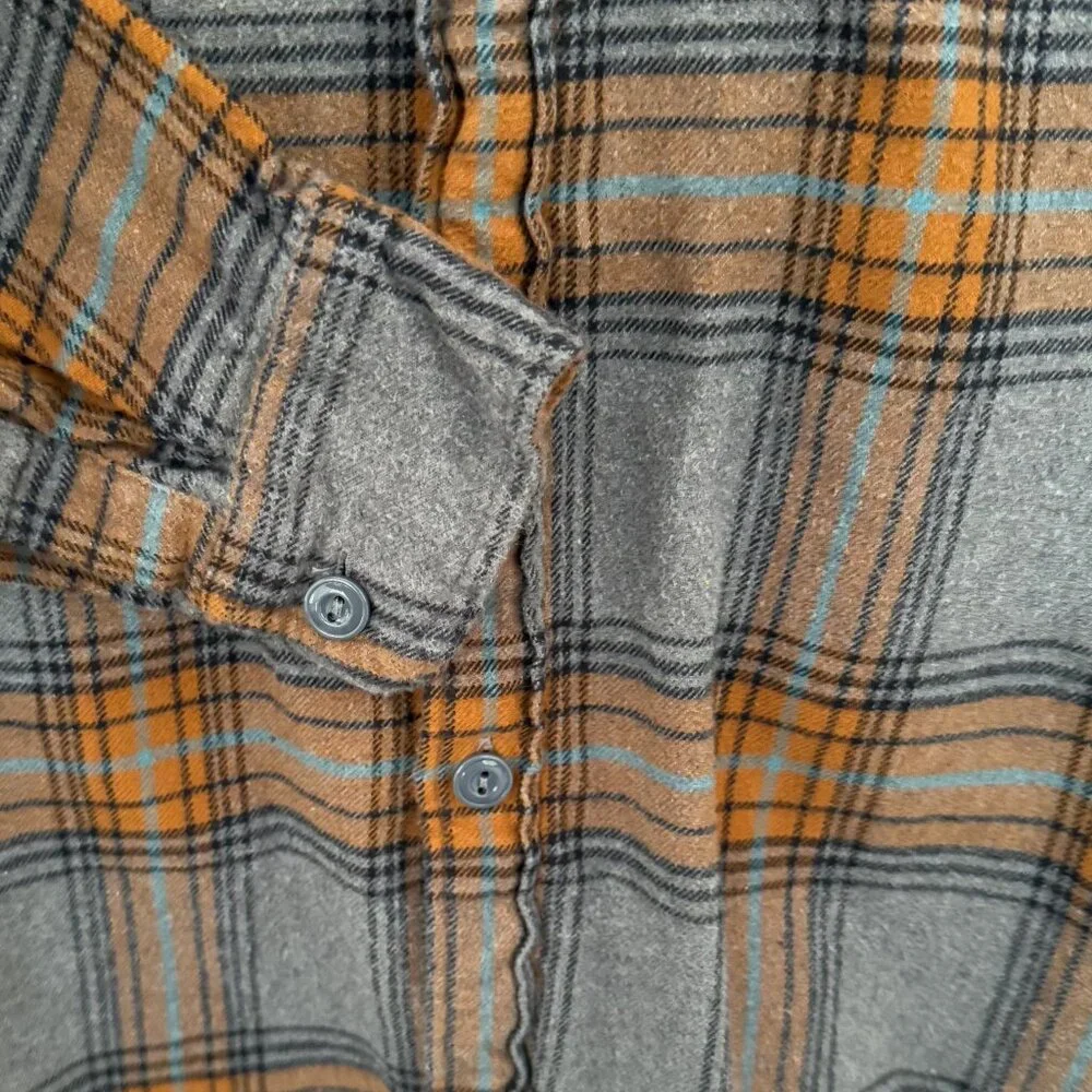 J Crew Mens‎ Long Sleeve Button Plaid Flannel Shirt Size M Slim Fit Outdoor Camp